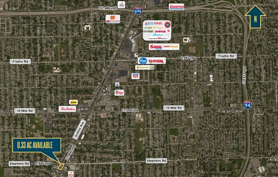 23825 Gratiot Ave, Eastpointe, MI à vendre - Aérien – Image 2 sur 2