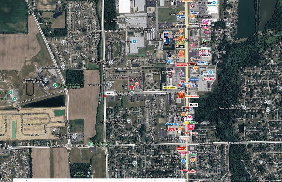 400 Green Meadow Dr, Greenfield, IN à vendre - Aérien – Image 2 sur 2