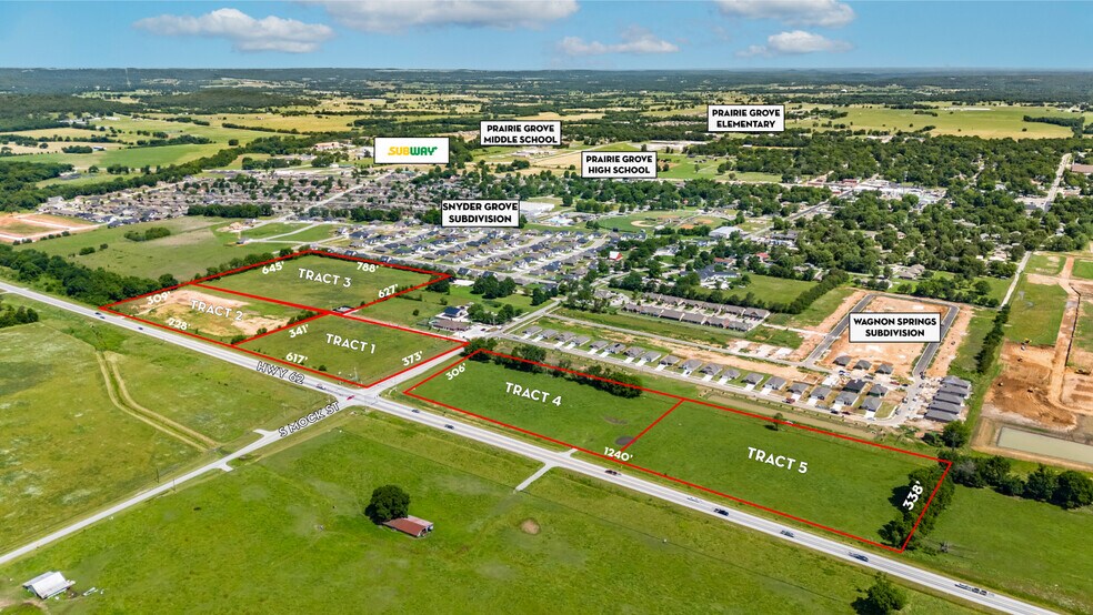 Tracts 2-5 Hwy 62 & S Mock St, Prairie Grove, AR à vendre - Photo de l’immeuble – Image 2 sur 3