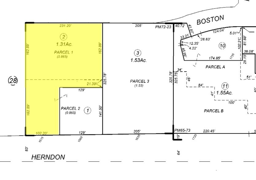 1515 E Herndon Ave, Clovis, CA à louer - Plan cadastral – Image 2 sur 2