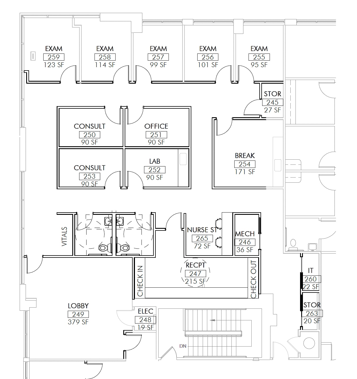 125 Cool Springs Blvd, Franklin, TN à louer Plan d’étage– Image 1 sur 5
