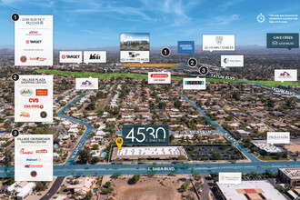 4530 E Shea Blvd, Phoenix, AZ - VUE AÉRIENNE  vue de carte