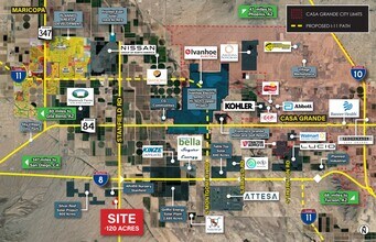 SWC S Stanfield Rd and Connelley Rd, Stanfield, AZ - VUE AÉRIENNE vue de carte