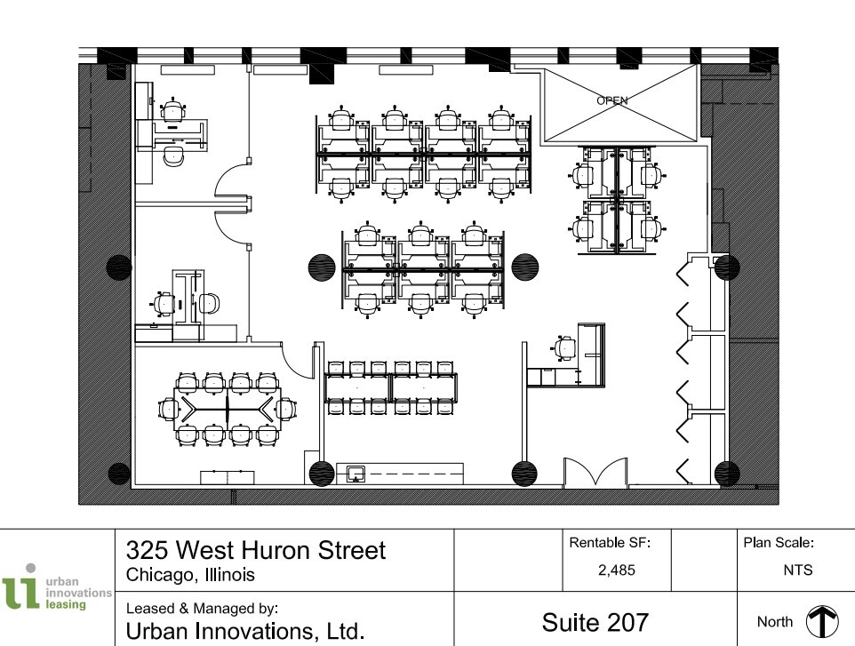 325 W Huron St, Chicago, IL à louer Plan d’étage– Image 1 sur 7