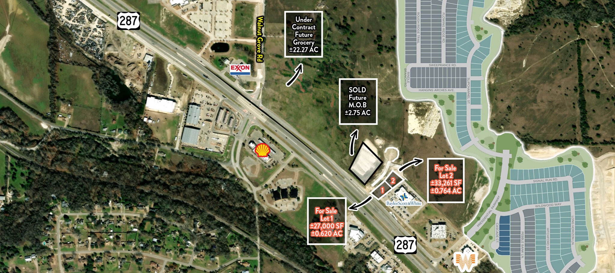 NEC US HWY 287 & FREEMAN LANE, Midlothian, TX à vendre Aérien– Image 1 sur 4