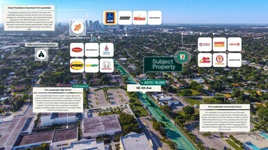 1545 NE 4th Ave, Fort Lauderdale, FL - VUE AÉRIENNE  vue de carte