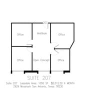 2929 Mossrock Dr, San Antonio, TX à louer Plan d’étage– Image 2 sur 9