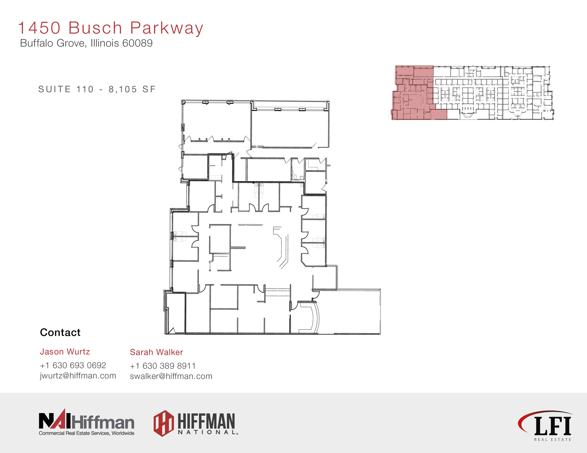 1450 Busch Pky, Buffalo Grove, IL à louer Plan d’étage– Image 1 sur 2