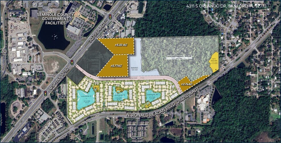 N US 17-92 Hwy, Sanford, FL à vendre - Plan de site – Image 2 sur 2