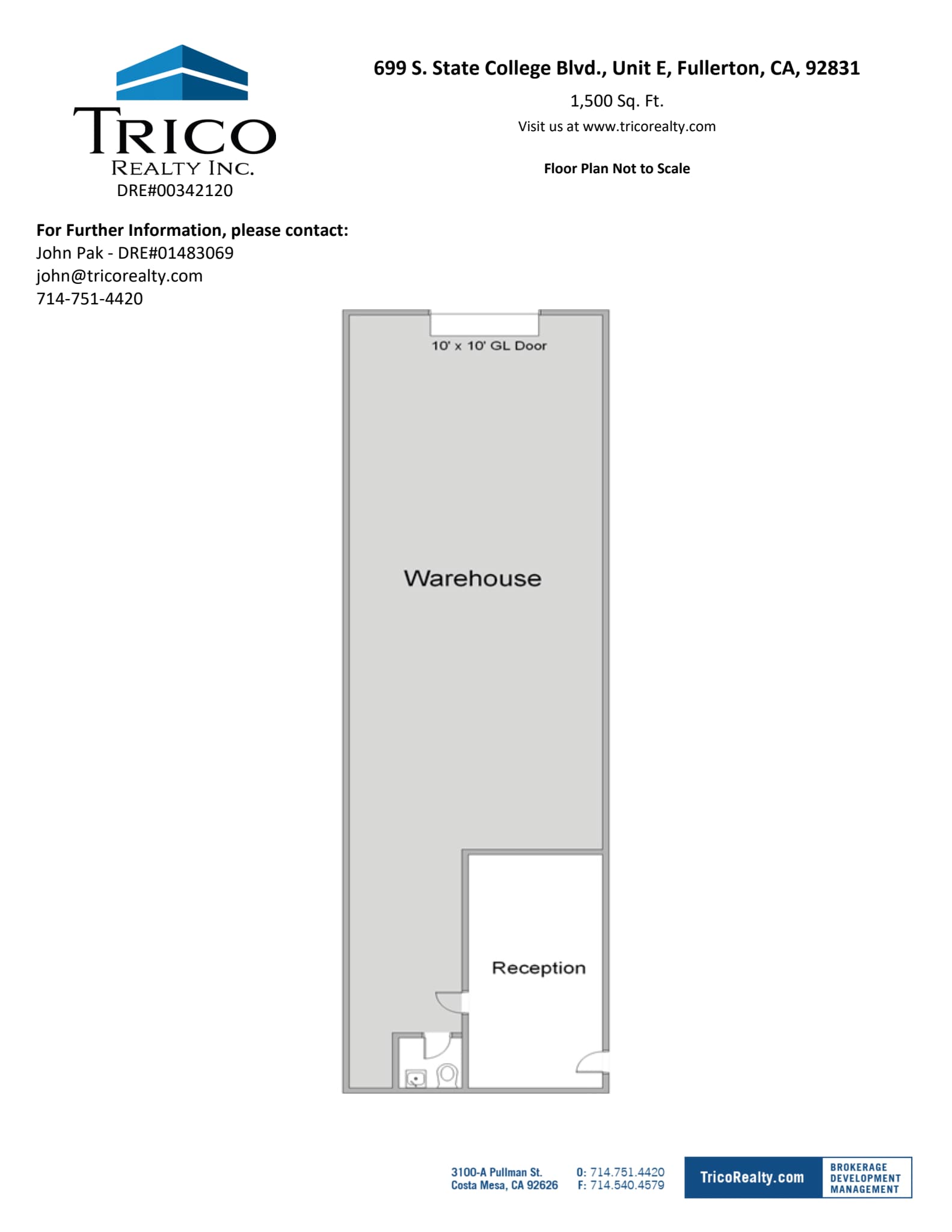 667-759 S State College Blvd, Fullerton, CA à louer Plan d’étage– Image 1 sur 1