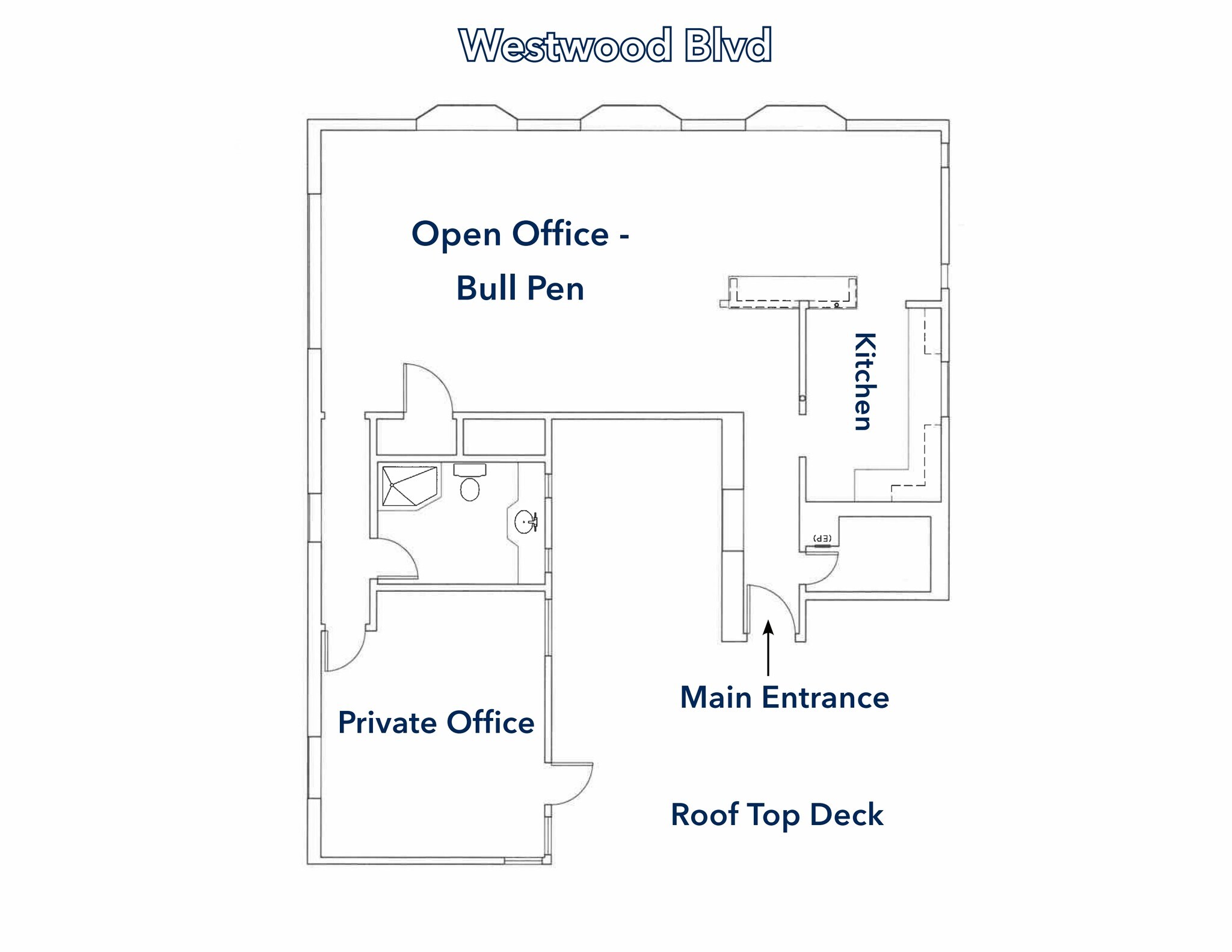 1063 Gayley Ave, Los Angeles, CA à louer Plan d’étage– Image 1 sur 1