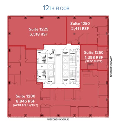 250 E Wisconsin Ave, Milwaukee, WI à louer Plan d’étage– Image 1 sur 1