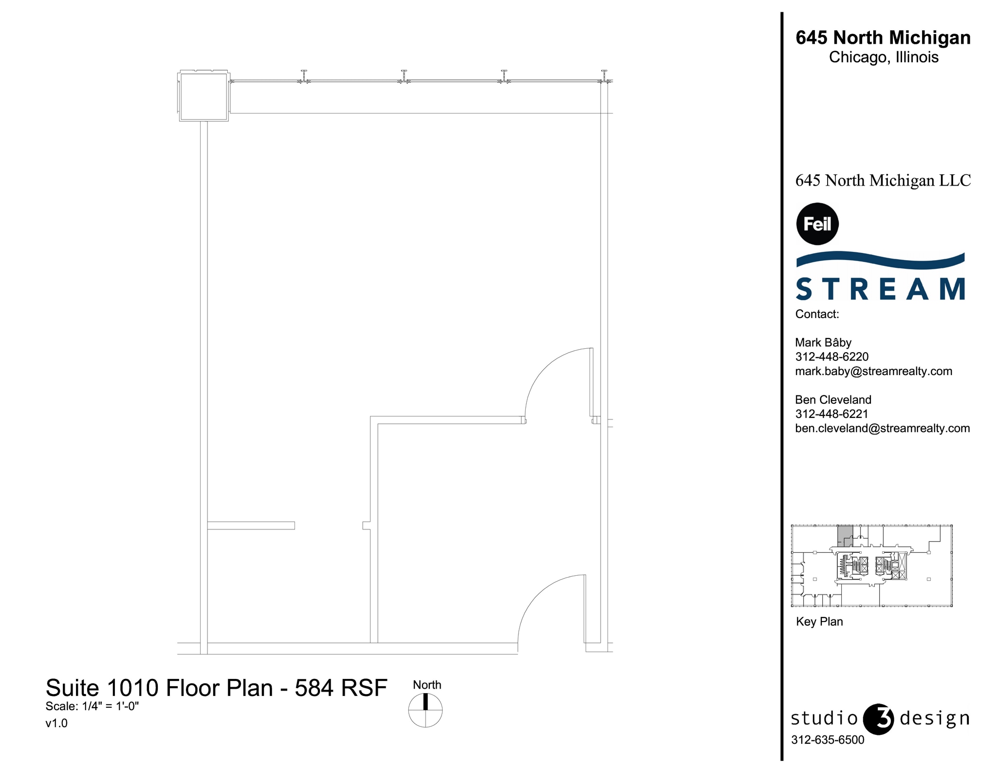 645 N Michigan Ave, Chicago, IL à louer Plan d’étage– Image 1 sur 1