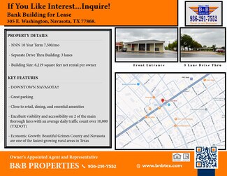 Plus de détails pour 305 E Washington Ave, Navasota, TX - Local commercial à louer