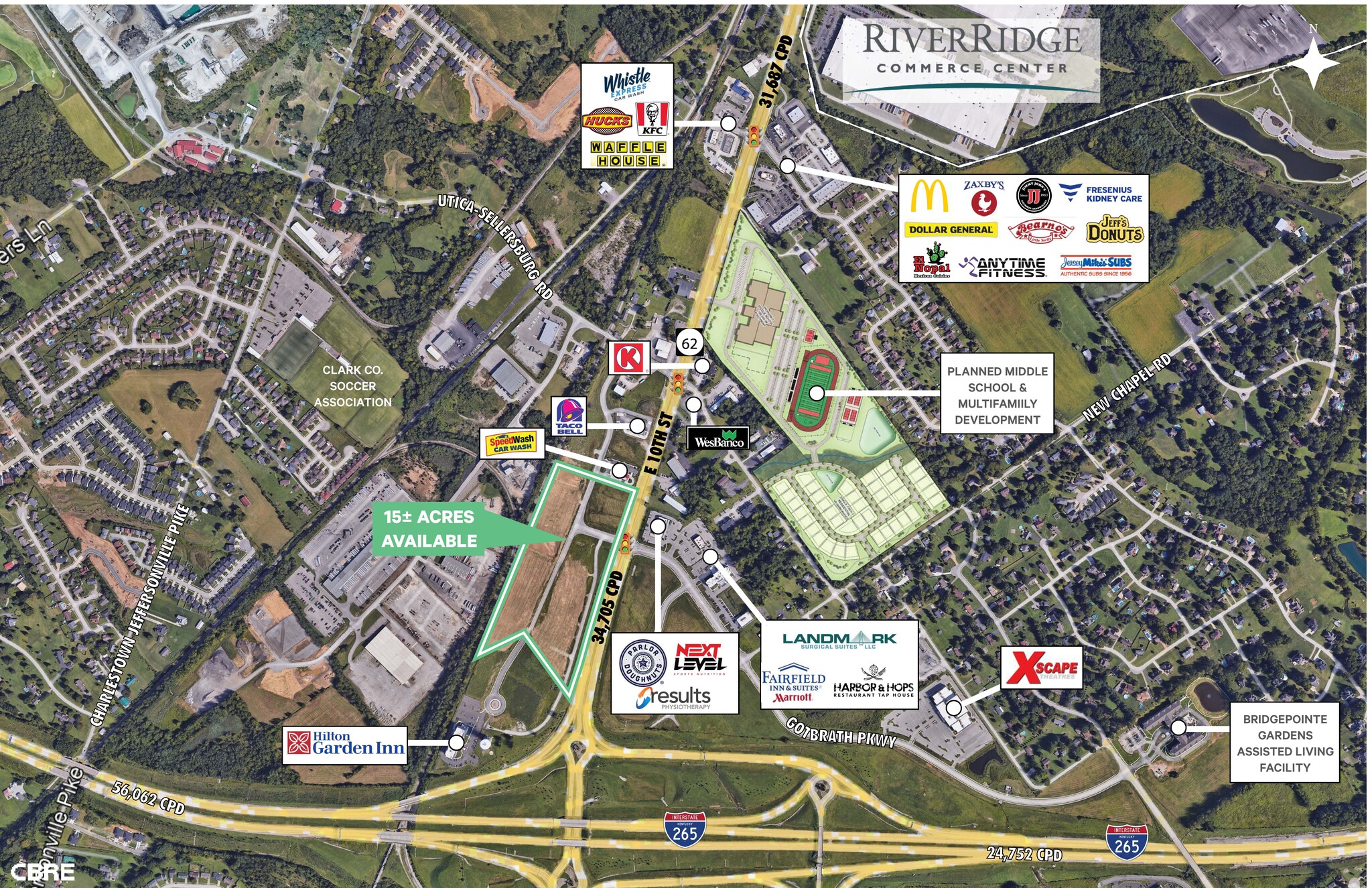 E. Hwy 62 Hwy, Jeffersonville, IN à vendre Photo principale– Image 1 sur 2