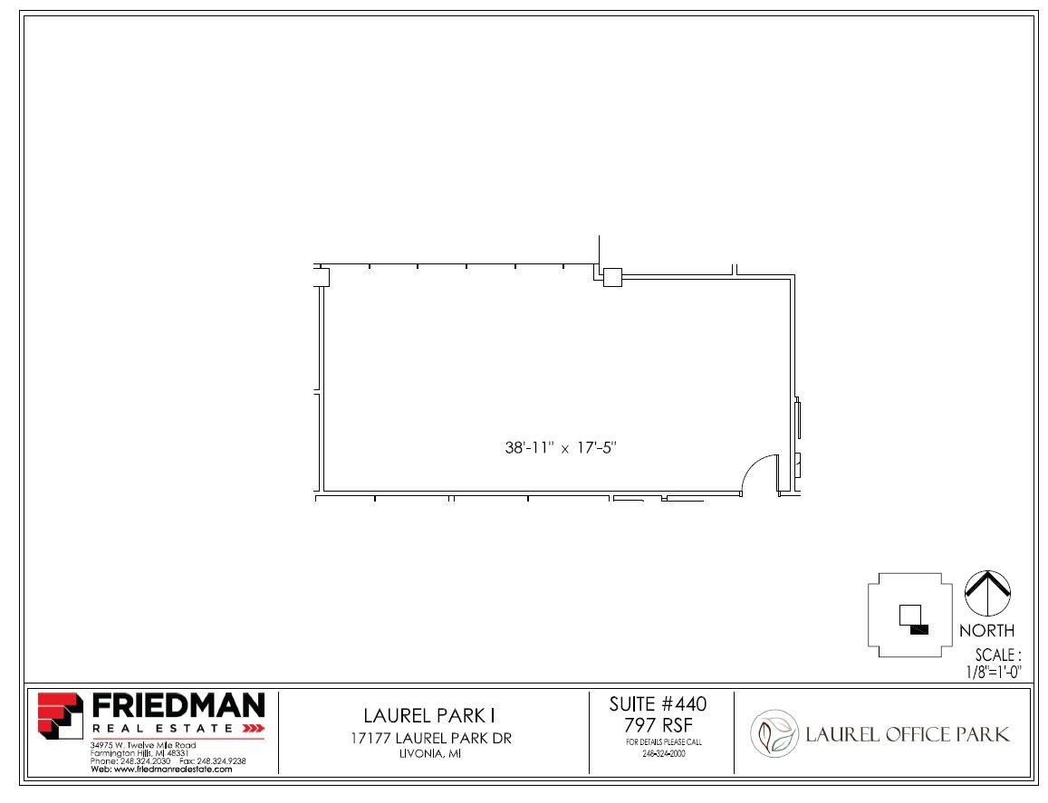17177 N Laurel Park Dr, Livonia, MI à louer Plan d’étage– Image 1 sur 2