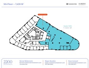 2200 Wilson Blvd, Arlington, VA à louer Plan d’étage– Image 1 sur 1