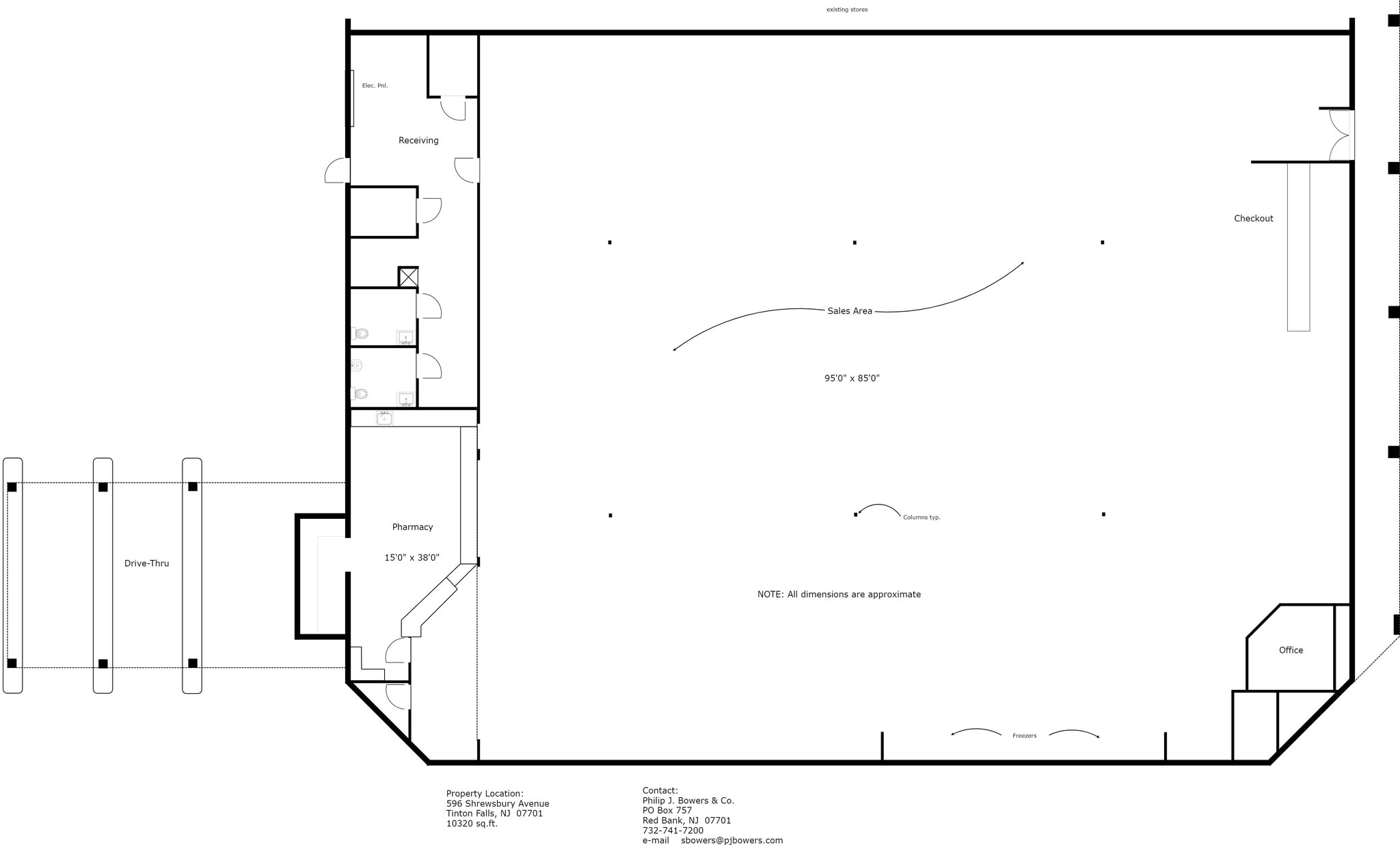596 Shrewsbury Ave, Tinton Falls, NJ à louer Plan d’étage– Image 1 sur 1