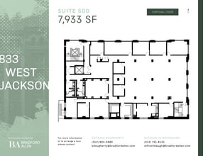 833 W Jackson Blvd, Chicago, IL à louer Plan d’étage– Image 1 sur 10