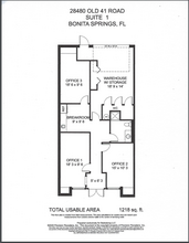 28480 Old US Highway 41, Bonita Springs, FL à louer Plan d’étage– Image 1 sur 1