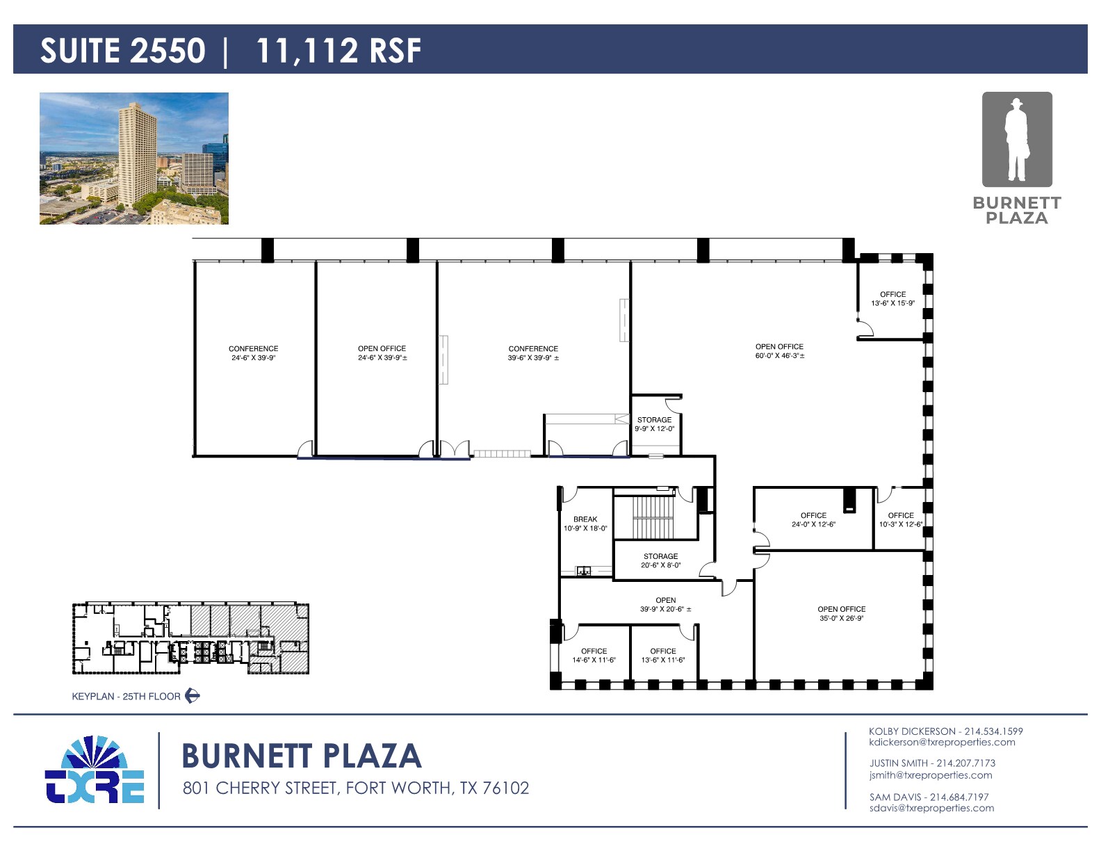 801 Cherry St, Fort Worth, TX à louer Plan d’étage– Image 1 sur 1