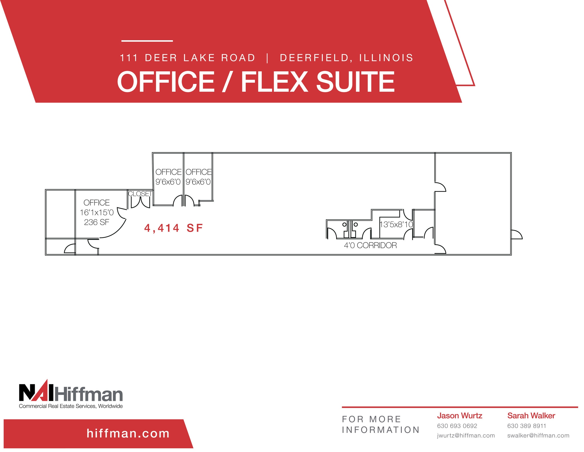 111 Deer Lake Rd, Deerfield, IL à louer Plan d’étage– Image 1 sur 1