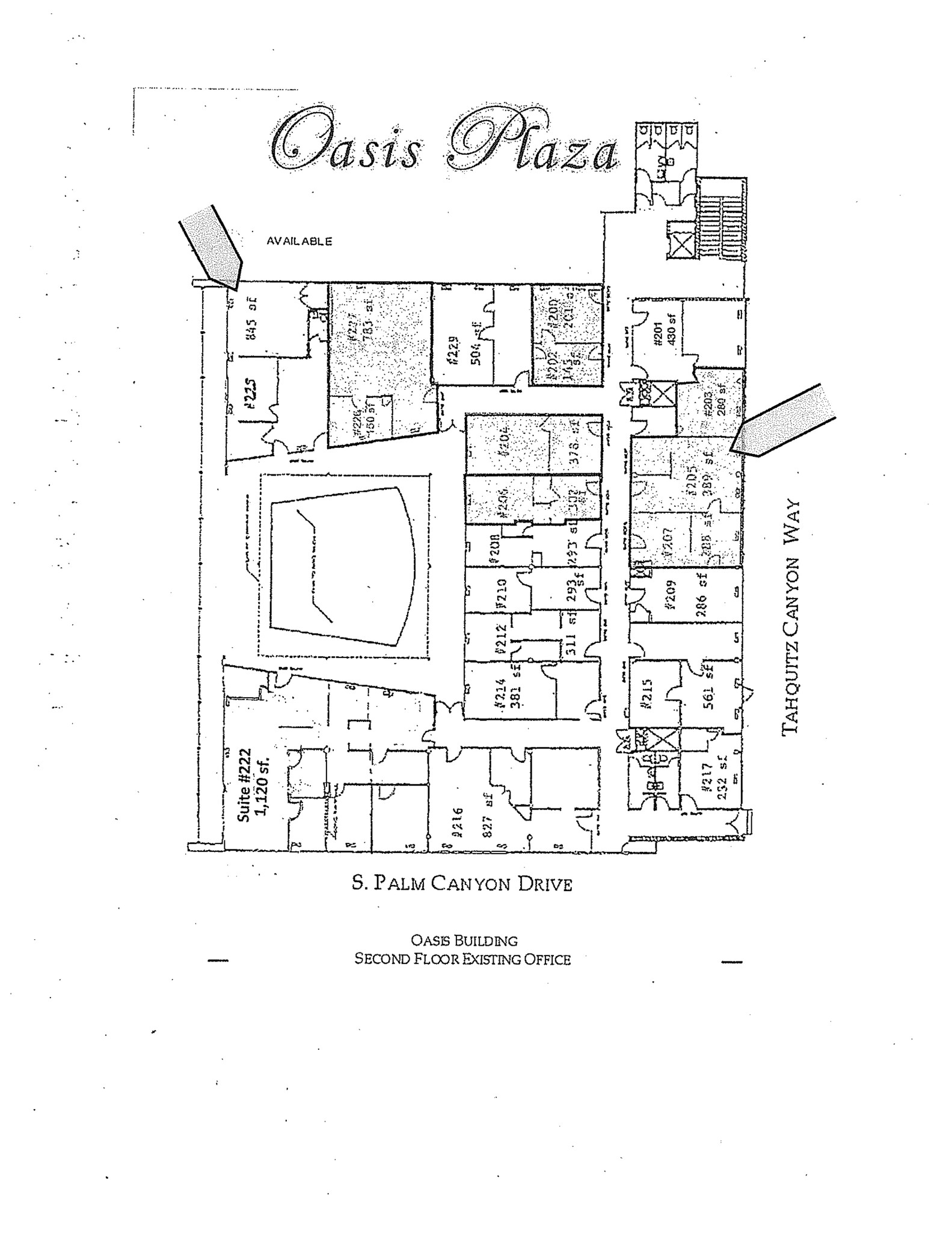 100-139 S Palm Canyon Dr, Palm Springs, CA à louer Plan de site– Image 1 sur 1