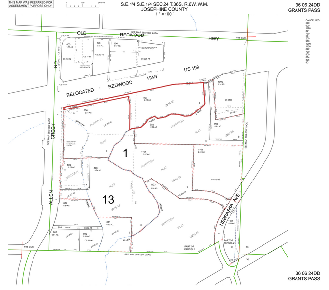 1553 Allen Creek Rd, Grants Pass, OR à vendre - Plan cadastral – Image 2 sur 2