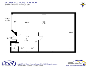 3700-3798 NW 16th St, Lauderhill, FL à louer Plan d’étage– Image 2 sur 2