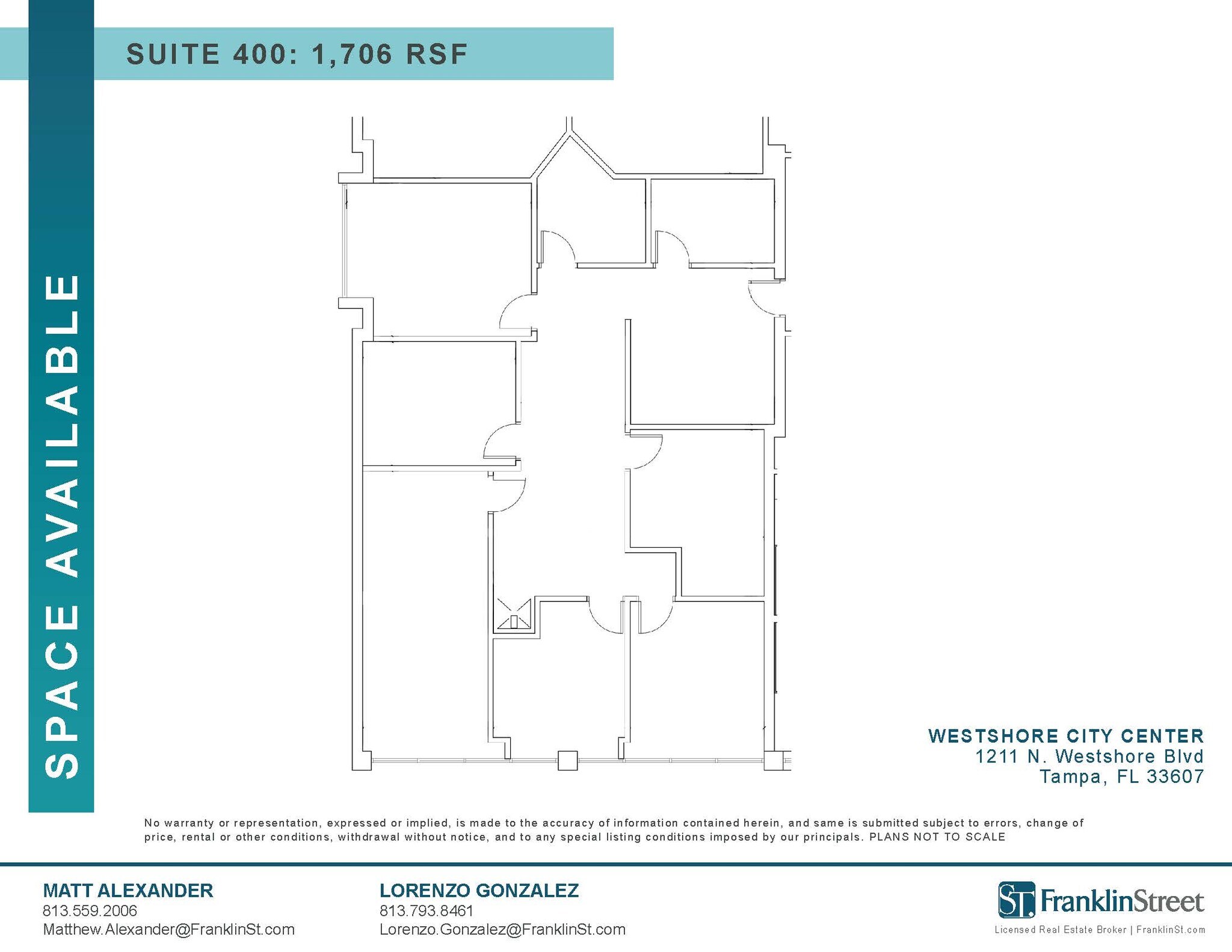 1211 N Westshore Blvd, Tampa, FL à louer Plan d’étage– Image 1 sur 1