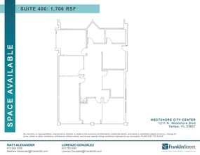 1211 N Westshore Blvd, Tampa, FL à louer Plan d’étage– Image 1 sur 1