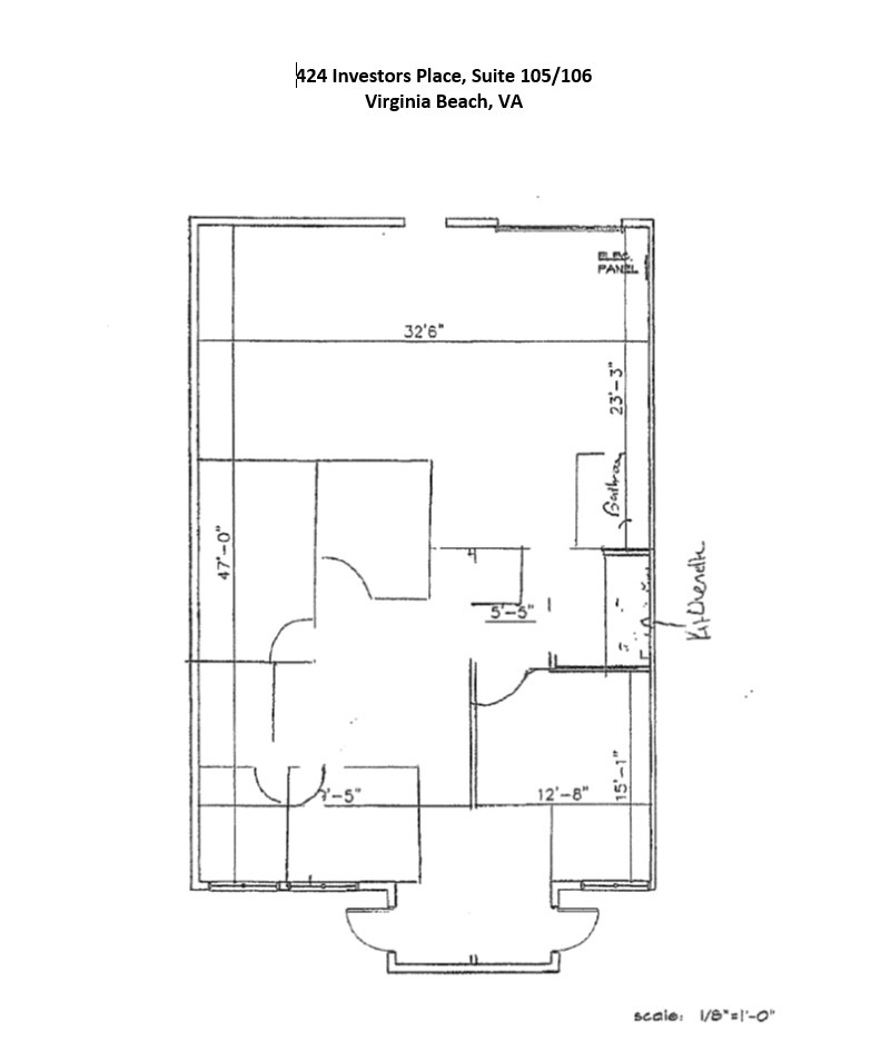 404 Investors Pl, Virginia Beach, VA à louer Plan d’étage– Image 1 sur 1