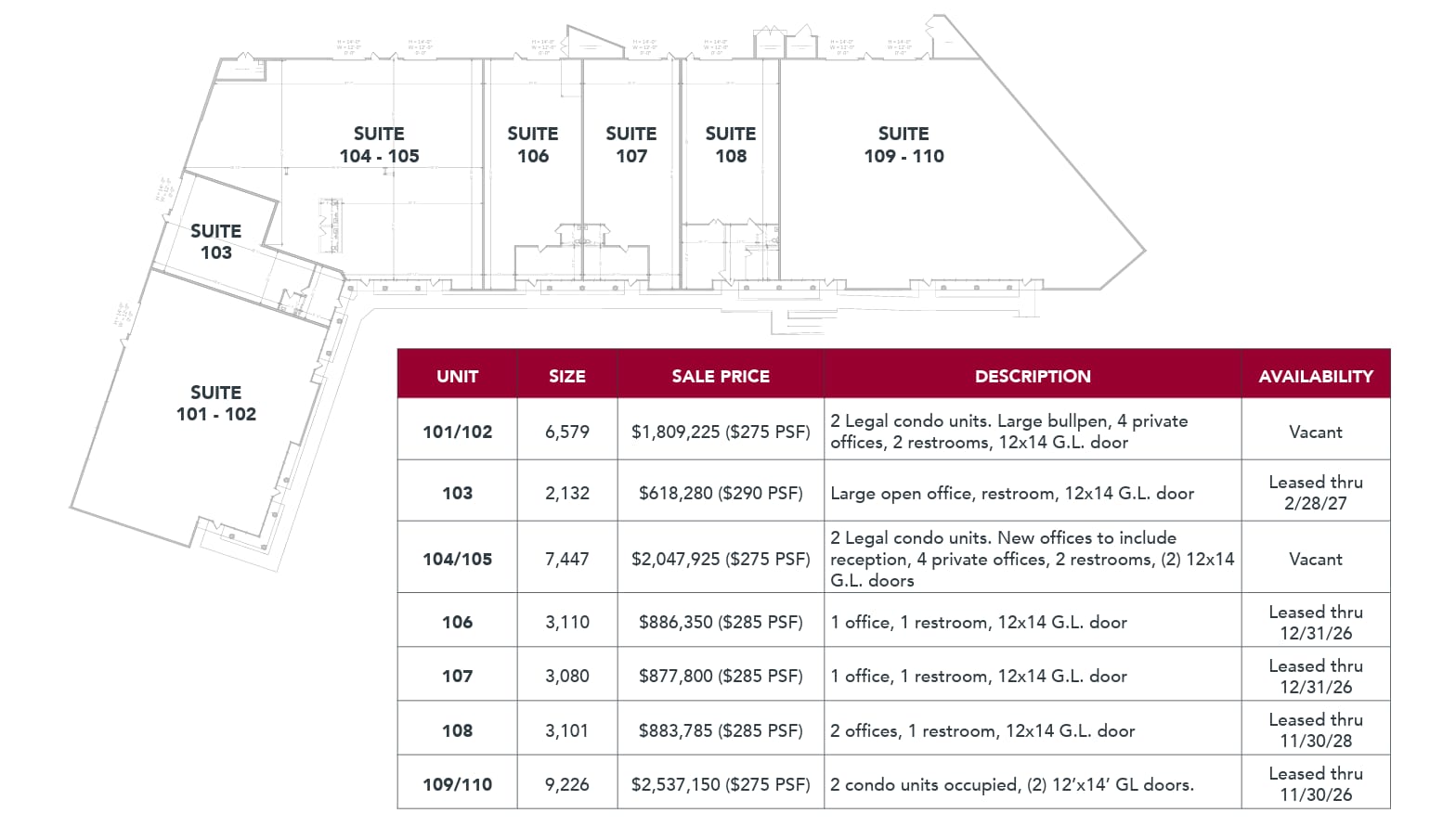 41740 Enterprise Cir N, Temecula, CA 92590 - Lot 101/102 -  - Plan d’étage - Image 1 of 1