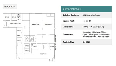302 Enterprise St, Escondido, CA à louer Plan d’étage– Image 1 sur 1