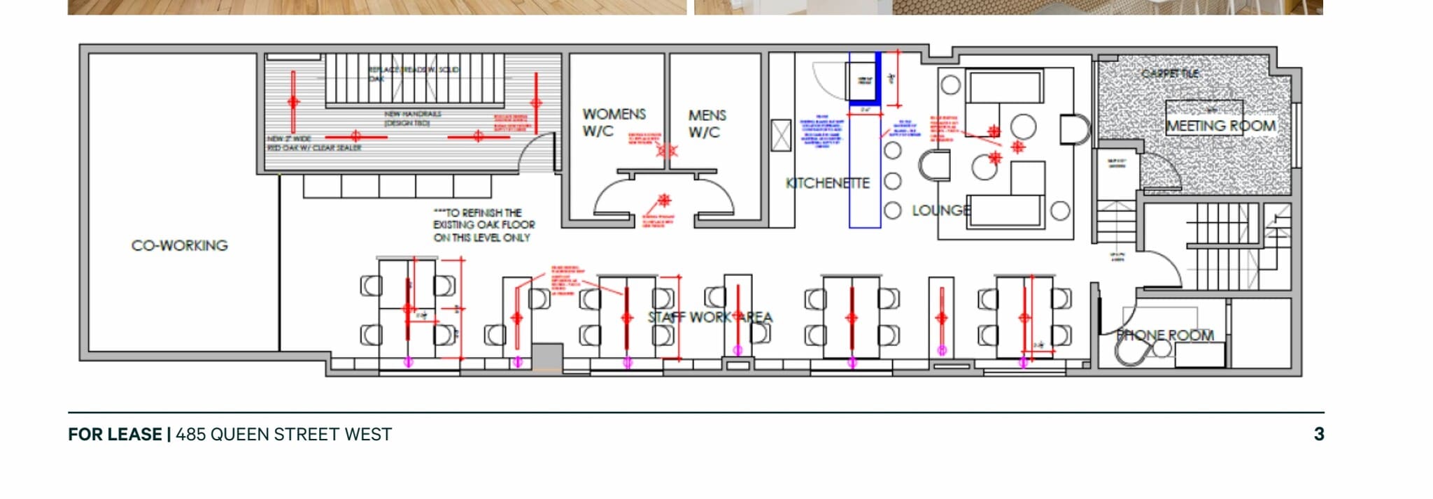 485 Queen St W, Toronto, ON à louer Plan d’étage– Image 1 sur 1