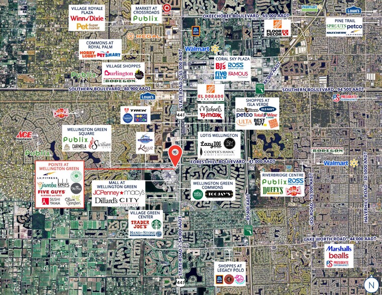 10100-10280 W Forest Hill Blvd, Wellington, FL à louer - Aérien – Image 3 sur 4