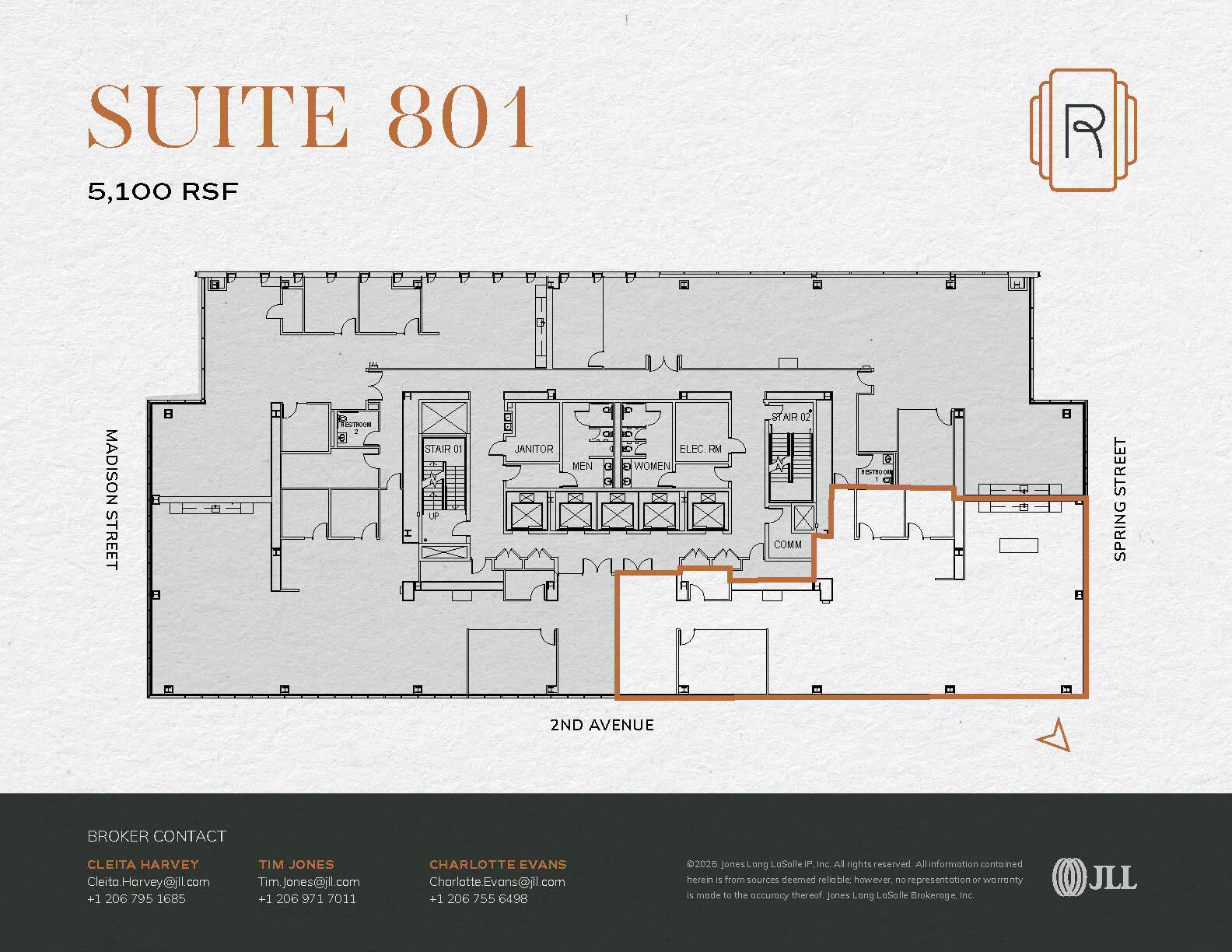 1015 2nd Ave, Seattle, WA à louer Plan d’étage– Image 1 sur 1