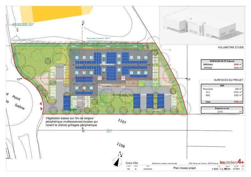 1224 Route De Trévoux, Genay à louer - Plan de site – Image 2 sur 4