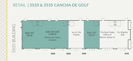 5533 Cancha de Golf, Rancho Santa Fe, CA à louer Plan d’étage– Image 1 sur 1