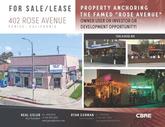 Plus de détails pour 402 Rose Ave, Venice, CA - Local commercial à louer