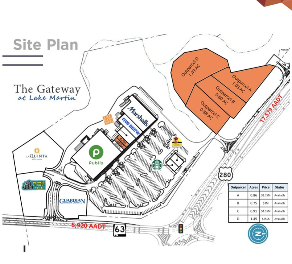 4812 Highway 280, Alexander City, AL à louer Plan de site– Image 1 sur 1