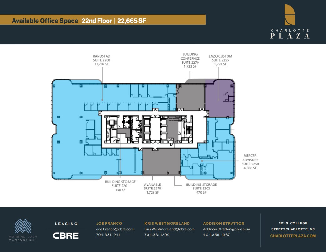201 S College St, Charlotte, NC à louer Plan d’étage– Image 1 sur 1