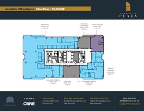 201 S College St, Charlotte, NC à louer Plan d’étage– Image 1 sur 1