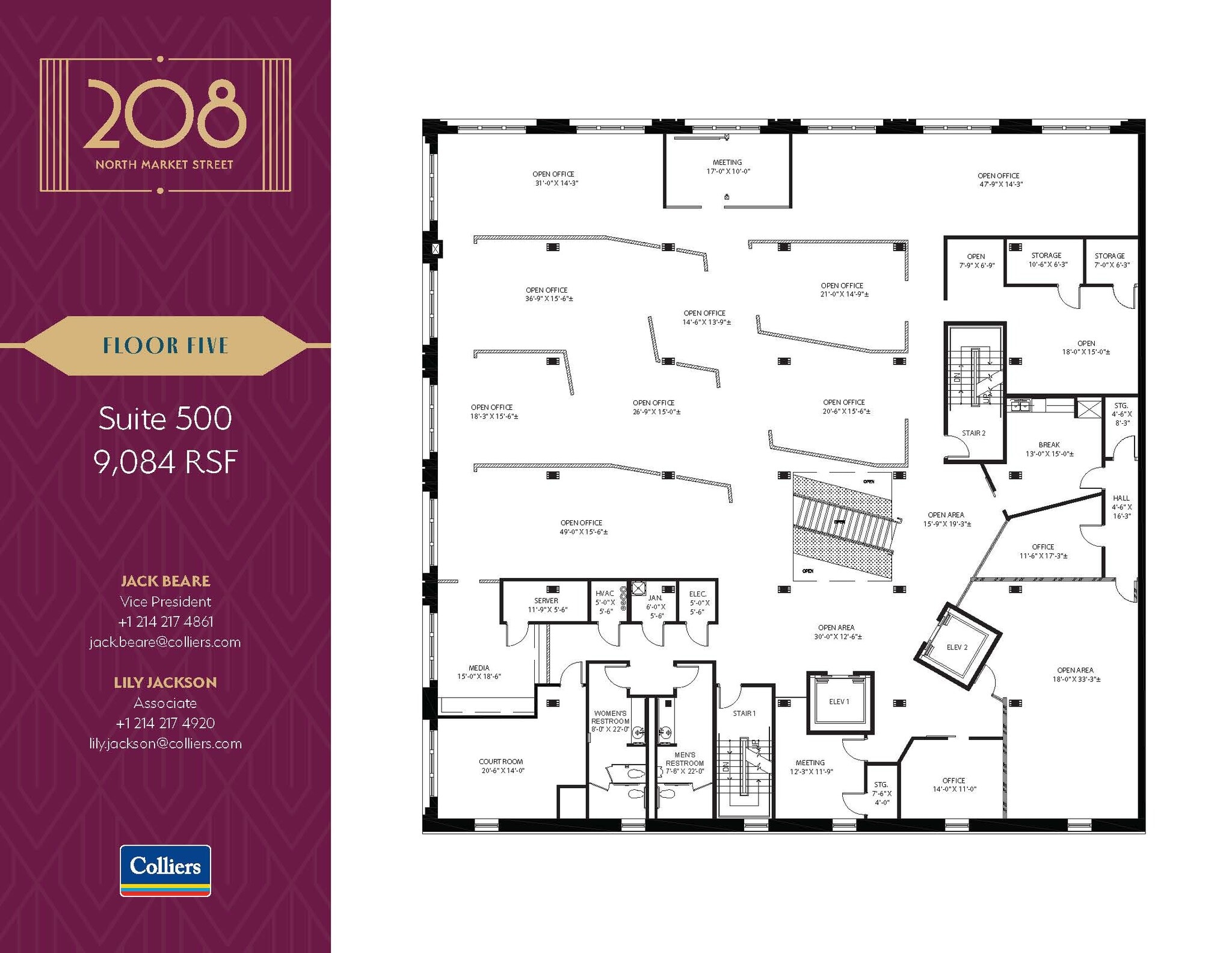 208 N Market St, Dallas, TX à louer Plan d’étage– Image 1 sur 1