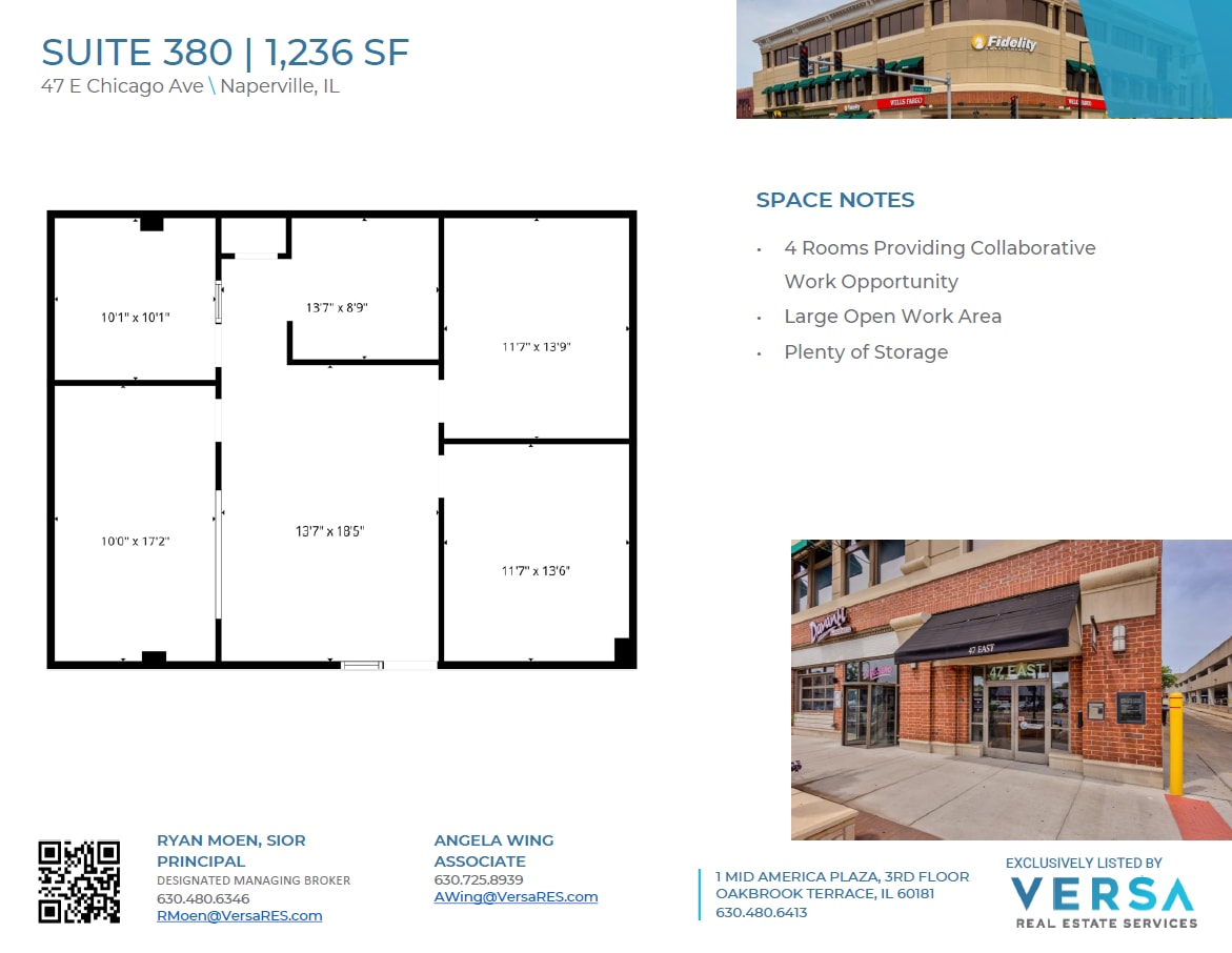 47 E Chicago Ave, Naperville, IL à louer Plan d’étage– Image 1 sur 1