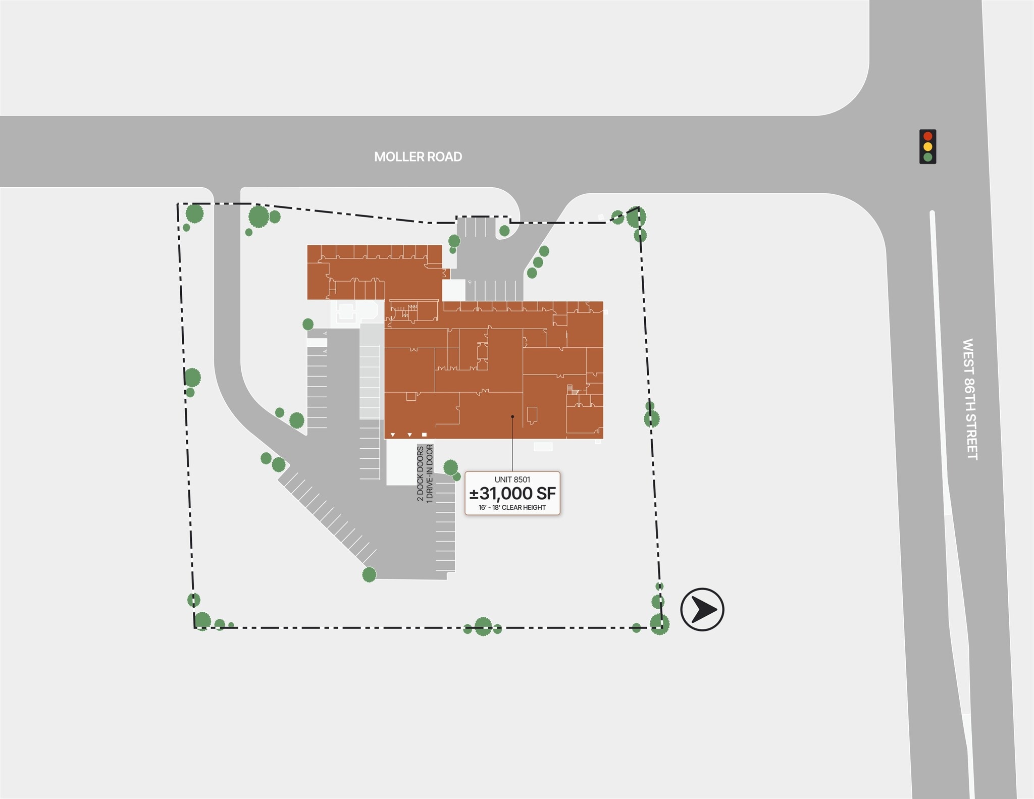 8501 Moller Rd, Indianapolis, IN à louer Plan de site– Image 1 sur 2