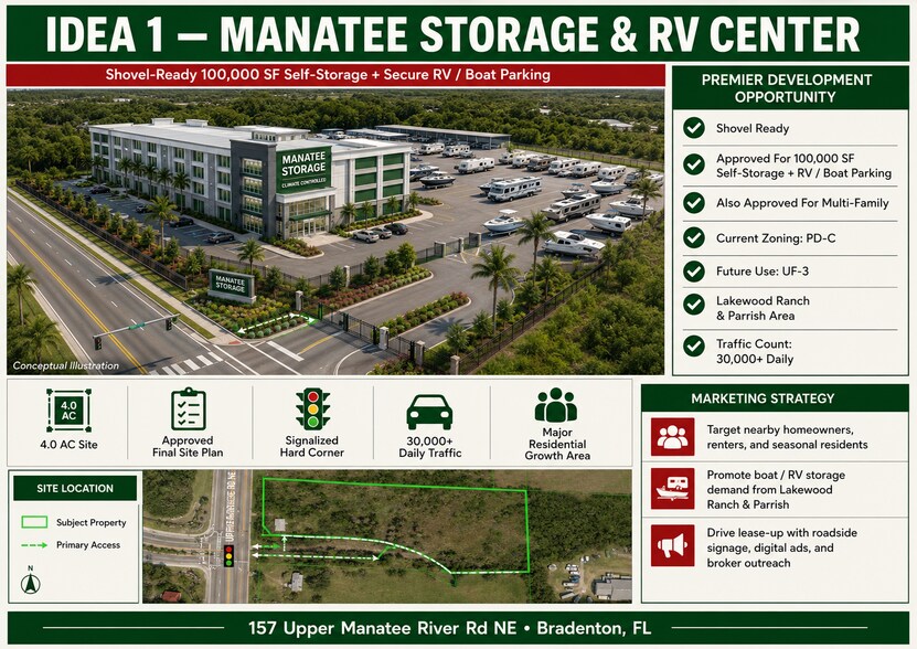157 Upper Manatee River Rd NE, Bradenton, FL à vendre - Photo de l’immeuble – Image 2 sur 9