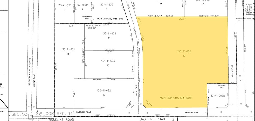 5025 S Ash Ave, Tempe, AZ à louer - Plan cadastral – Image 2 sur 8