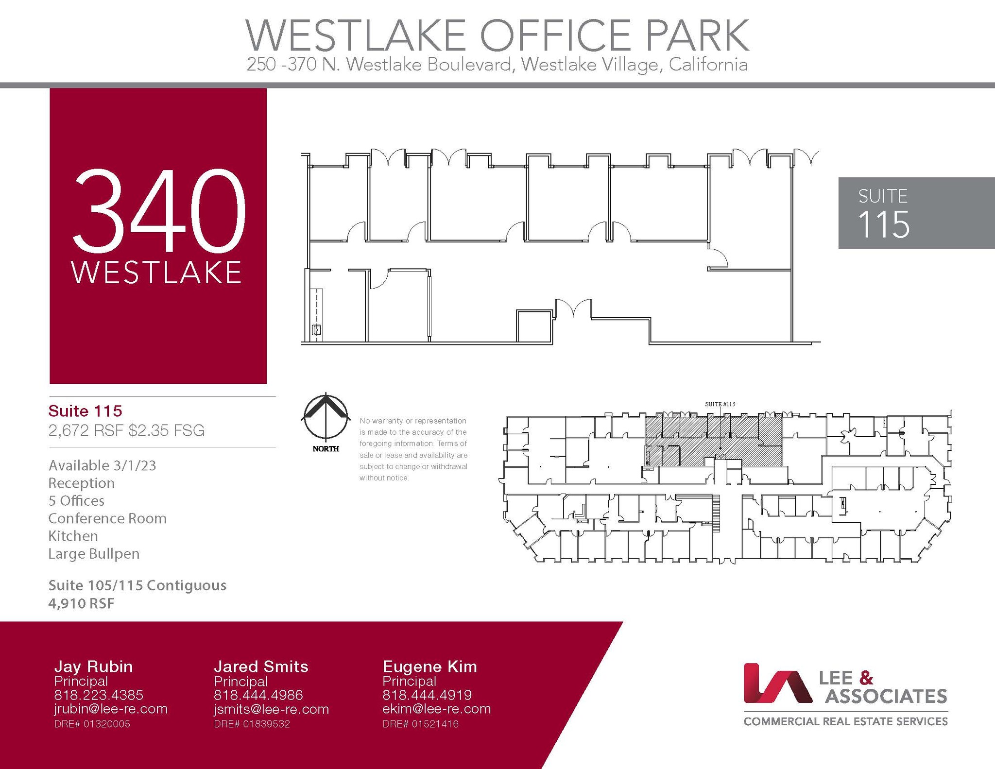 250 N Westlake Blvd, Westlake Village, CA à louer Plan d’étage– Image 1 sur 1