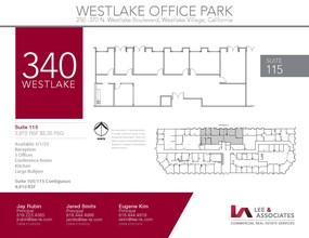 250 N Westlake Blvd, Westlake Village, CA à louer Plan d’étage– Image 1 sur 1